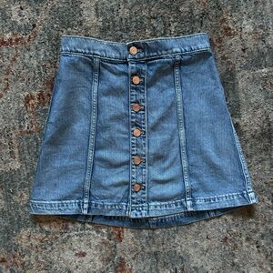 Express Mini A-line Button Down Skirt